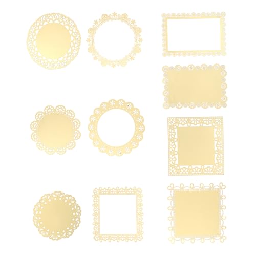NUOBESTY 10 Stück Goldprägungsdeckchen Strukturiertes Scrapbook-papier Für Vintage-junk-journal Dekoratives Spitzenpapier NUOBESTY 10 Stück Goldprägungsdeckchen Strukturiertes Scrapbook-papier Für Vintage-junk-journal Dekoratives Spitzenpapier von NUOBESTY