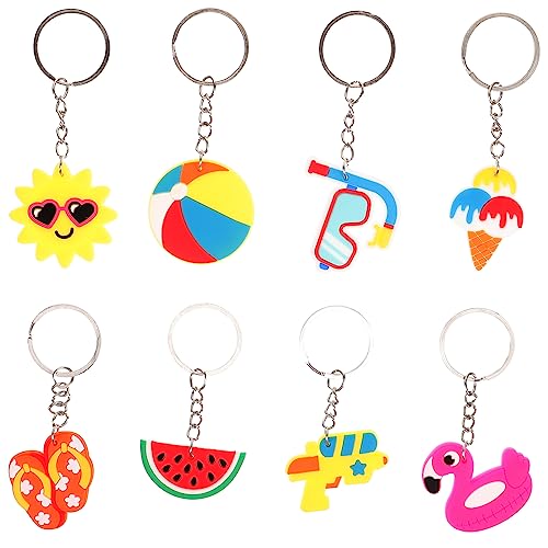 NUOBESTY 10 Stk. Teiliges Sommer Schlüsselanhänger Hawaiianische PVC Schlüsselanhänger für Taschen Rucksäcke und Dekoration für Strandpartys NUOBESTY 10 Stk. Teiliges Sommer Schlüsselanhänger Hawaiianische PVC Schlüsselanhänger für Taschen Rucksäcke und Dekoration für Strandpartys von NUOBESTY