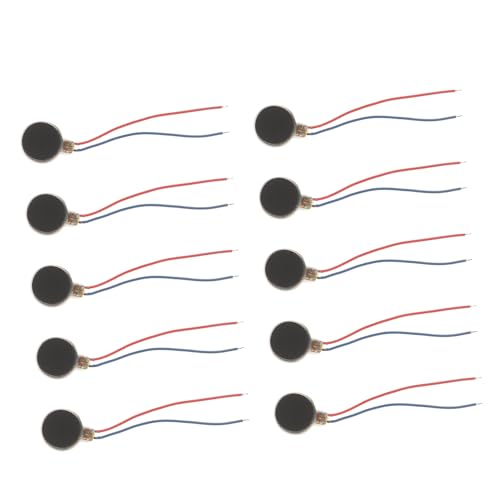 NUOBESTY 10 Stück 1 Vibrations -Motorzubehör Motorteile Kreativ Mikro kleiner Motor Gleichspannungs Motor kleine Motoren Mini-Motoren Vibrationsmotor Rostfreier Stahl Black von NUOBESTY