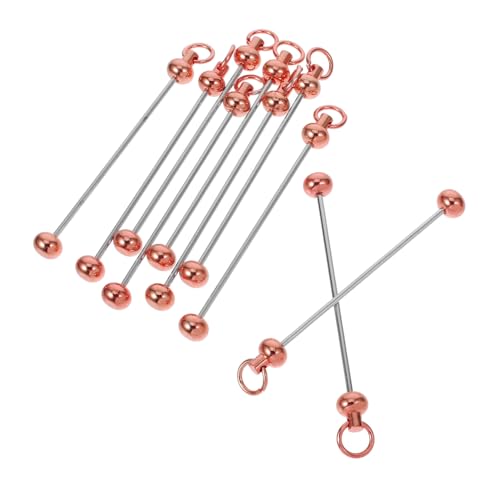 NUOBESTY 10 Stück Blanko Perlen Schlüsselanhänger Stangen Metall für Diy Schmuckherstellung Robuste Vielseitige Schlüsselanhänger für Kreative Bastelprojekte und Designs von NUOBESTY