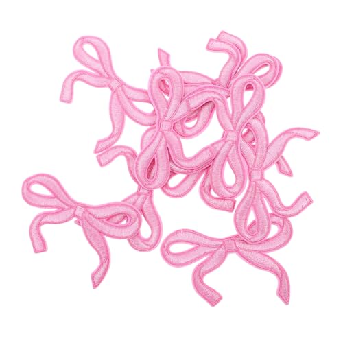 NUOBESTY 10 Stück Bowknot Patches Süße Aufnäher zum Aufbügeln für Kleidung Jeans Jacken und Hüte Robuste Gestickte Applikationen für Diy Projekte und Kreative Designs von NUOBESTY