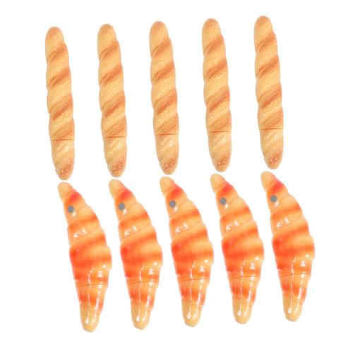 NUOBESTY 10 Stück Brot Kugelschreiber Mini Croissant Gel Tintenstifte Lebensmittel Requisiten Neuartiger Goodie Bag Füller Lebensmittel Partygeschenk Klassenbelohnung Für Büro Und von NUOBESTY