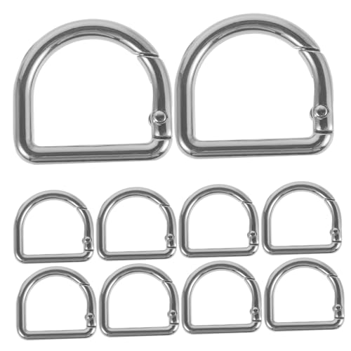NUOBESTY 10 Stück D Förmige Metall D Ring Schnappverschlüsse für Taschen Rucksäcke und Schlüsselanhänger für Diy Projekte und Vielseitige Anwendungen NUOBESTY 10 Stück D Förmige Metall D Ring Schnappverschlüsse für Taschen Rucksäcke und Schlüsselanhänger für Diy Projekte und Vielseitige Anwendungen von NUOBESTY