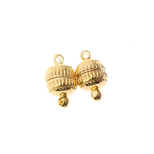 NUOBESTY 10 Stück Diy Magnetverschluss für und Armbänder Stabiler Schmuckverschluss Goldene Magnetische Verschlüsse für Schmuck Basteln und Diy Projekte von NUOBESTY