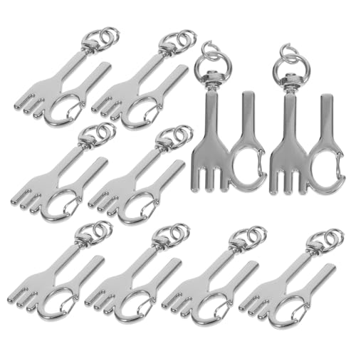 NUOBESTY 10 Stück Diy Schlüsselanhänger Zubehör Kreative Besteckformen Schlüsselanhänger Charms Clips für Bastelprojekte Einzigartige Deko von NUOBESTY