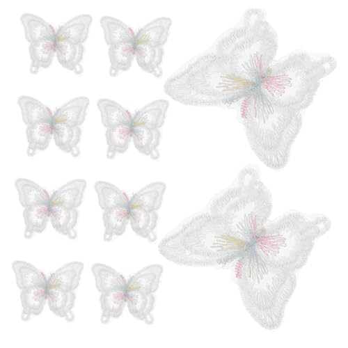 NUOBESTY 10 Stück Doppellagige Organza Schmetterling Applikationen zum Aufnähen Stickerei Patches für DIY Brautkleider Kleidung Hüte Taschen Vielseitige Dekoration NUOBESTY 10 Stück Doppellagige Organza Schmetterling Applikationen zum Aufnähen Stickerei Patches für DIY Brautkleider Kleidung Hüte Taschen Vielseitige Dekoration von NUOBESTY