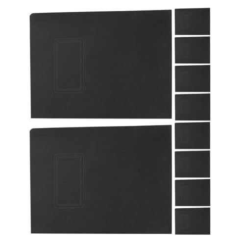 NUOBESTY 10 Stück Faltbare Dokumentenmappe Zwei Taschen Papier Aktenordner für Büro Schule und Zuhause Vielseitig Einsetzbar und Robust Schwarz von NUOBESTY