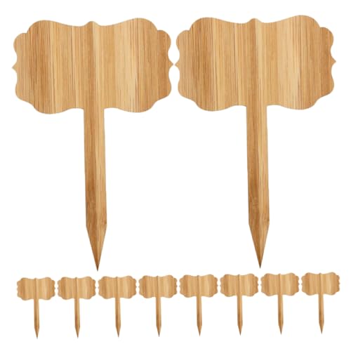 NUOBESTY 10 Stück Gartenmarkierungen Aus Holz, Pflanzen-einstecketiketten Für Gemüse, Blumen Und Kräuter, Pflanzenetiketten Aus Holz Für Den Privaten Und Gewerblichen Gebrauch von NUOBESTY