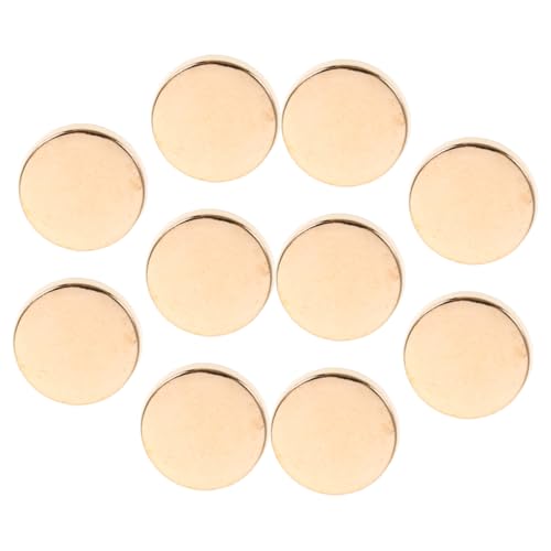 NUOBESTY 10 Stück Goldene Flache Metallknöpfe Abnehmbare Nähknöpfe Zinklegierung für Diy Bastelarbeiten Kleidung Anzüge Mäntel Hemden und Jacken von NUOBESTY
