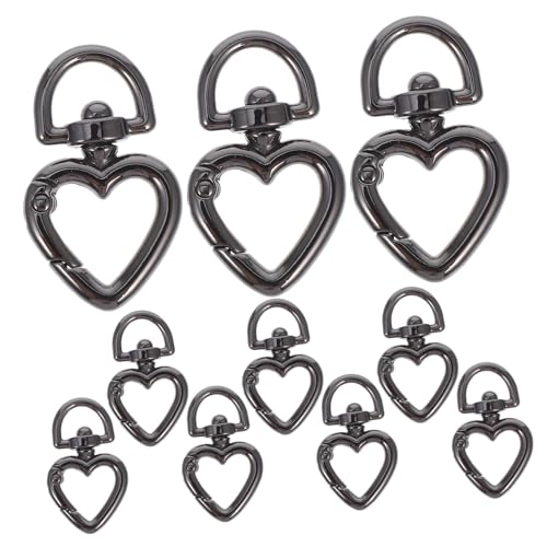 NUOBESTY 10 Stück Herzförmige Federschnallen Metall Robuste Karabiner Schlüsselring Buckles für Diy Bastelarbeiten Taschen und Schlüsselanhänger NUOBESTY 10 Stück Herzförmige Federschnallen Metall Robuste Karabiner Schlüsselring Buckles für Diy Bastelarbeiten Taschen und Schlüsselanhänger von NUOBESTY