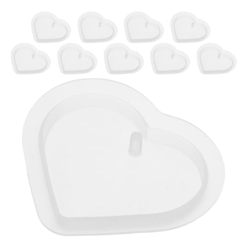 NUOBESTY 10 Stück Herzform Silikonmoulds Teiliges Flexible Gießformen für Schmuckherstellung für DIY Schlüsselanhänger Anhänger und Ohrringe Epoxidharz und Wachs NUOBESTY 10 Stück Herzform Silikonmoulds Teiliges Flexible Gießformen für Schmuckherstellung für DIY Schlüsselanhänger Anhänger und Ohrringe Epoxidharz und Wachs von NUOBESTY