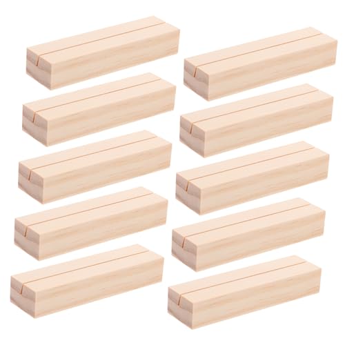 NUOBESTY 10 Stück Holz Kartenhalter für Hochzeiten Partys und Events Wiederverwendbare Tischkartenständer für Fotos und Notizen Elegante Holzständer für Verschiedene von NUOBESTY