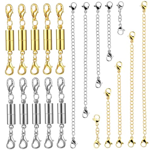 NUOBESTY 10 Stück Kettenverlängerungen mit Magnetverschluss für Schmuckherstellung für Diy Bastelprojekte Passend für Armbänder und Fußkettchen NUOBESTY 10 Stück Kettenverlängerungen mit Magnetverschluss für Schmuckherstellung für Diy Bastelprojekte Passend für Armbänder und Fußkettchen von NUOBESTY