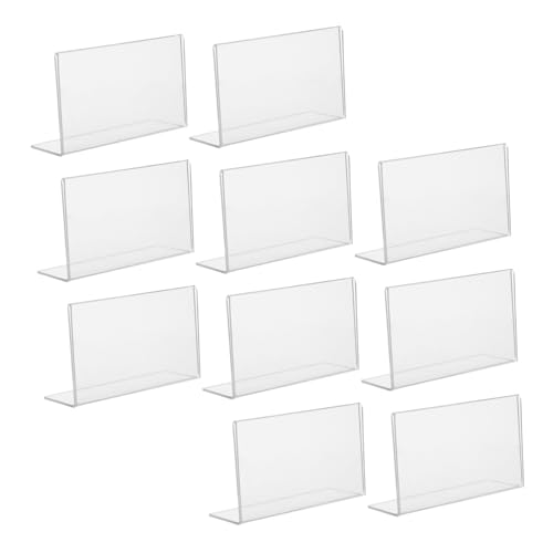 NUOBESTY 10 Stück Kleine Schilderhalter Aus Acryl – Mini-lebensmittelschilder Für Partybuffets – Preisanzeigehalter, Transparenter Tisch-/thekenständer Für Tischkarten NUOBESTY 10 Stück Kleine Schilderhalter Aus Acryl – Mini-lebensmittelschilder Für Partybuffets – Preisanzeigehalter, Transparenter Tisch-/thekenständer Für Tischkarten von NUOBESTY
