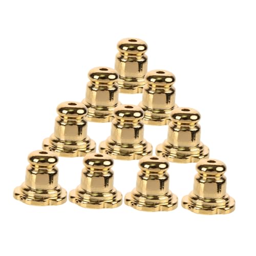 NUOBESTY 10 Stück Kupfer Ohrstecker Verschlüsse Vergoldet Sicherer Halt für Damen Ohrringe Leicht und Langlebig für DIY Schmuckherstellung und Ersatz Glatte Oberfläche Praktische von NUOBESTY