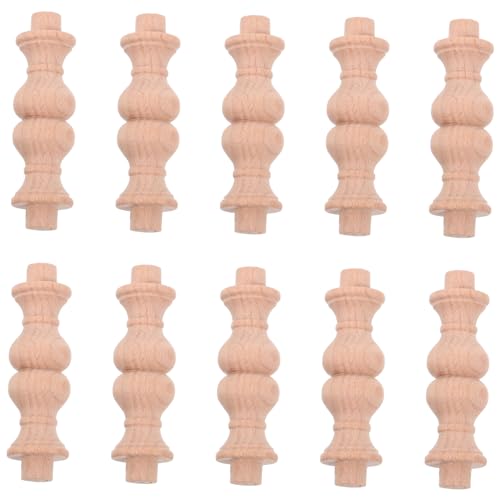 NUOBESTY 10 Stück Massivholz Kürbissäule Trennwand Handwerk Schnitzerei Innendekorativ Unvollendete Treppe Schnitzen Baluster Dekoration Möbel Holz Endstücke Khaki NUOBESTY 10 Stück Massivholz Kürbissäule Trennwand Handwerk Schnitzerei Innendekorativ Unvollendete Treppe Schnitzen Baluster Dekoration Möbel Holz Endstücke Khaki von NUOBESTY