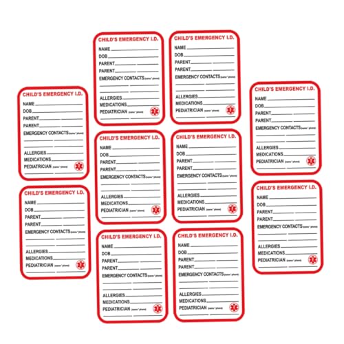 NUOBESTY 10 Stück Medizinische Informations -tags Notaufkleber Für Autositze Medizinische Informationsaufkleber An Bord Aufkleber Identifikationsaufkleber Kupferplattenaufkleber Rot NUOBESTY 10 Stück Medizinische Informations -tags Notaufkleber Für Autositze Medizinische Informationsaufkleber An Bord Aufkleber Identifikationsaufkleber Kupferplattenaufkleber Rot von NUOBESTY