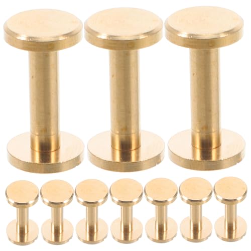 NUOBESTY 10 Stück Messing Flachkopf Nieten für Lederhandwerk Robust Benutzerfreundlich für Gürtel und Handtaschen Befestigungslösungen für DIY Projekte NUOBESTY 10 Stück Messing Flachkopf Nieten für Lederhandwerk Robust Benutzerfreundlich für Gürtel und Handtaschen Befestigungslösungen für DIY Projekte von NUOBESTY