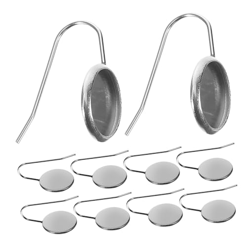 NUOBESTY 10 Stück Ohrhaken Bezel Trays für Diy Ohrringe Innendurchmesser Handwerkszubehör für Schmuckgestaltung für von NUOBESTY