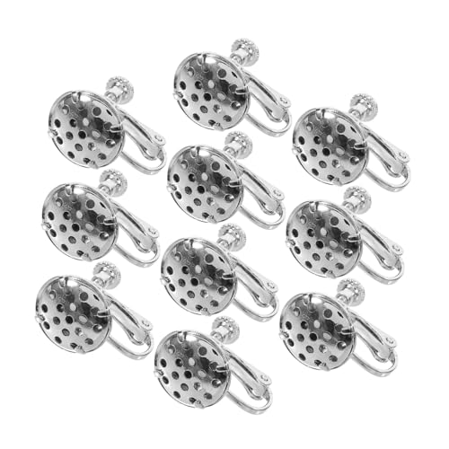 NUOBESTY 10 Stück Ohrringhaken Metall für Diy Schmuckherstellung Ohrhaken Zubehör für Ohrschmuck Durchsichtige Netz Design Robust und Hautfreundlich von NUOBESTY