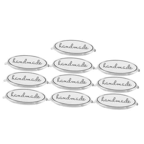 NUOBESTY 10 Stück Oval Geprägte Metall Etiketten Handgefertigte Zinklegierungs Labels mit Unterlegscheiben Vielseitig für DIY Kleidung Taschen Schuhe Nähen und Handwerksdekoration NUOBESTY 10 Stück Oval Geprägte Metall Etiketten Handgefertigte Zinklegierungs Labels mit Unterlegscheiben Vielseitig für DIY Kleidung Taschen Schuhe Nähen und Handwerksdekoration von NUOBESTY
