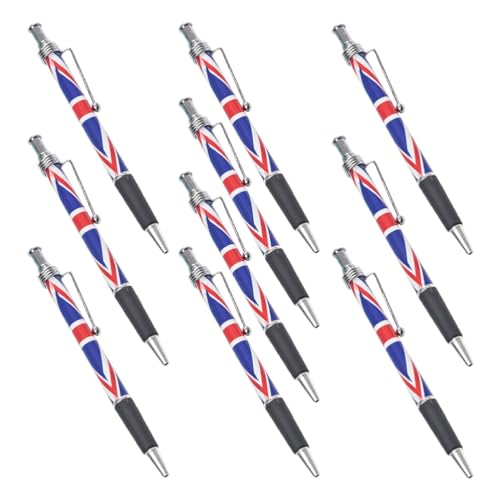 NUOBESTY 10 Stück Patriotische Stifte Kugelschreiber Mit Britischer Flagge Uk-Stifte Für Home-Office-Schulbedarf Schwarze Tinte von NUOBESTY