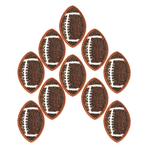 NUOBESTY 10 Stück Rugby Patches zum Aufbügeln Glitzernde Sequin Applikationen für Kleidung Hüte Jeans und Diy Dekoration für und Kreative Bastelprojekte NUOBESTY 10 Stück Rugby Patches zum Aufbügeln Glitzernde Sequin Applikationen für Kleidung Hüte Jeans und Diy Dekoration für und Kreative Bastelprojekte von NUOBESTY
