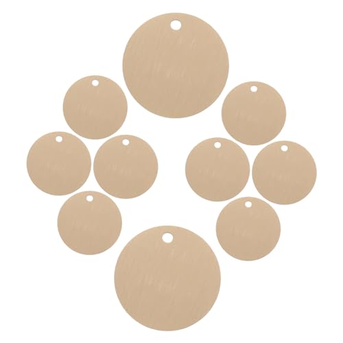 NUOBESTY 10 Stück Runde Blanko Anhänger Kreisscheiben mit Loch für Diy Projekte und Etikettierung Vielseitige Verwendung für Heimdekoration und Handwerk NUOBESTY 10 Stück Runde Blanko Anhänger Kreisscheiben mit Loch für Diy Projekte und Etikettierung Vielseitige Verwendung für Heimdekoration und Handwerk von NUOBESTY