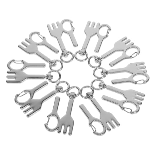 NUOBESTY 10 Stück Schlüsselanhänger Bastelset mit Einzigartigen Besteckformen Dekorative Schlüsselanhänger Charms Zubehör für Diy Projekte Kreative Deko Elemente von NUOBESTY
