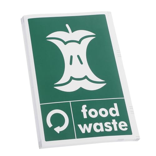 NUOBESTY 10 Stück Selbstklebende Lebensmittelabfall Sortierungssticker für Mülleimer Umweltfreundliche Dekoration für Küche Büro und Plätze von NUOBESTY