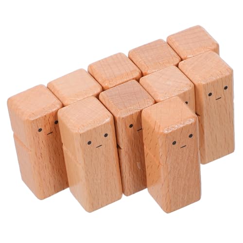 NUOBESTY 10 Stück Teiliges Beechwood Puppenrohlinge Kindgerechte Naturbelassene Holzfiguren mit Glatten Kanten Sichere Bastelfiguren für Montessori Spiel und Kreative DIY Dekorationen von NUOBESTY