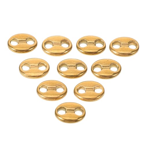 NUOBESTY 10 Stück Teiliges Double Oval Spacer Beads für Diy Schmuckherstellung Hochwertige Perlenverbinder für Armbänder und Kreative Accessoires von NUOBESTY