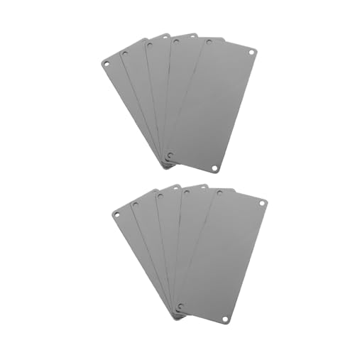 NUOBESTY 10 Stück Teiliges Edelstahl Blanko Namensschilder mit Löchern Stark Lasergravurgeeignet Vielseitige DIY Metallbeschilderung für Türzubehör Büro und Privatgebrauch NUOBESTY 10 Stück Teiliges Edelstahl Blanko Namensschilder mit Löchern Stark Lasergravurgeeignet Vielseitige DIY Metallbeschilderung für Türzubehör Büro und Privatgebrauch von NUOBESTY