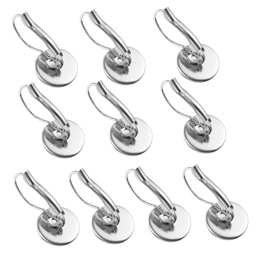 NUOBESTY 10 Stück Teiliges Edelstahl Ohrhaken mit Gemsenstein auflage DIY Schmuckherstellung Ohrhaken Basis Langlebig Praktisch zum Selbermachen von Ohrringen von NUOBESTY