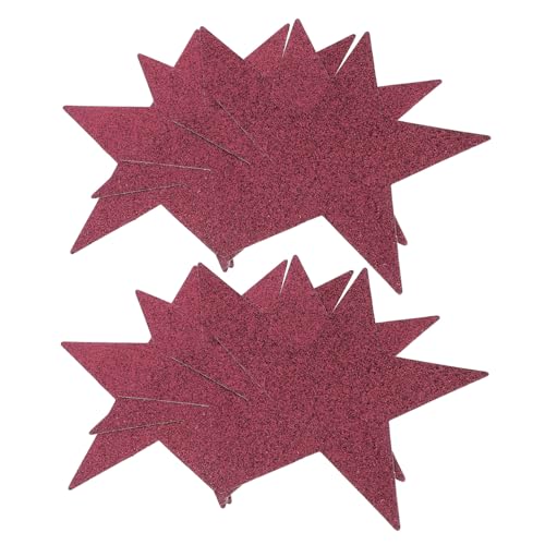 NUOBESTY 10 Stück Teiliges Glitzer Sterne Papp Ausschnitte für Filmabend Dekoration Robuste und Langlebige Stern Konfetti für Klassenzimmer und Partys für Kreative Bastelideen und Sammler von NUOBESTY