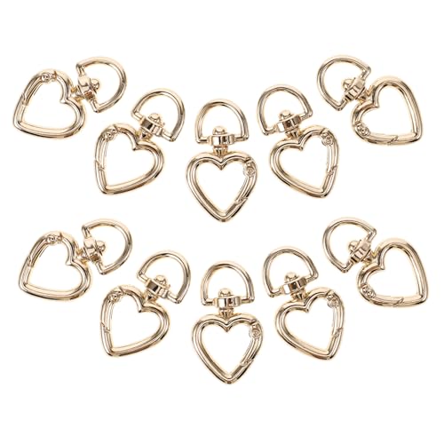 NUOBESTY 10 Stück Teiliges Herz Schlüsselanhänger Metall Karabinerhaken für Diy Schmuck und Taschen Hochwertige Verzinkte Schnallen für Schlüsselringe und Handtaschen für Bastelprojekte NUOBESTY 10 Stück Teiliges Herz Schlüsselanhänger Metall Karabinerhaken für Diy Schmuck und Taschen Hochwertige Verzinkte Schnallen für Schlüsselringe und Handtaschen für Bastelprojekte von NUOBESTY