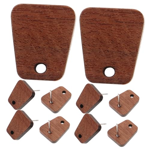 NUOBESTY 10 Stück Teiliges Holz Ohrstecker für DIY Schmuckherstellung Flache Ösen für Kreative Ohrringe für Bastelprojekte und Designs von NUOBESTY