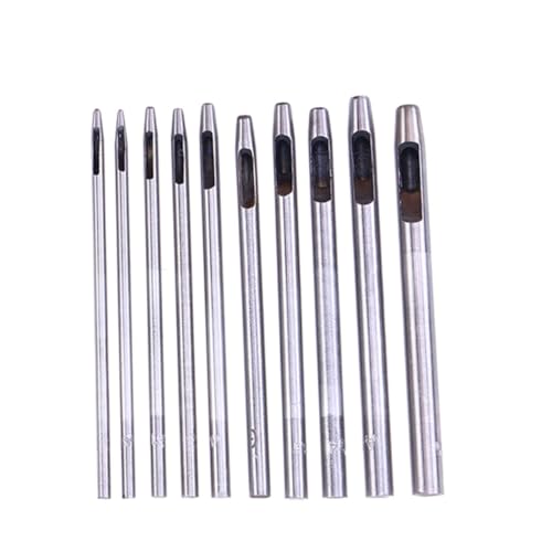 NUOBESTY 10 Stück Teiliges Lochstanzer Set Runde Hohllöcher Präzisionswerkzeug für Gürtel Uhrenarmbänder Handwerk Canvas DIY NUOBESTY 10 Stück Teiliges Lochstanzer Set Runde Hohllöcher Präzisionswerkzeug für Gürtel Uhrenarmbänder Handwerk Canvas DIY von NUOBESTY