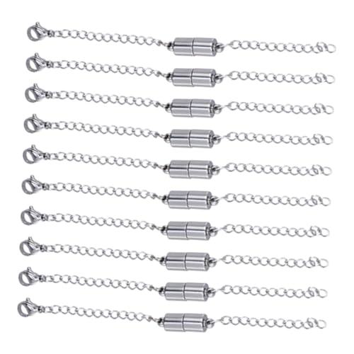 NUOBESTY 10 Stück Teiliges Magnetische Schmuckverlängerungen und Armbandverlängerungen für Einfaches Tragen und Anpassung für Menschen mit Gelenkbeschwerden NUOBESTY 10 Stück Teiliges Magnetische Schmuckverlängerungen und Armbandverlängerungen für Einfaches Tragen und Anpassung für Menschen mit Gelenkbeschwerden von NUOBESTY