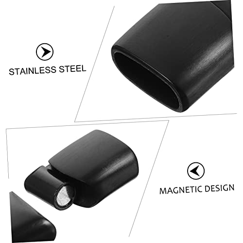 NUOBESTY 10 Stück Teiliges Magnetischer Schmuckverschluss aus Flach Rechteckiger Kettenverschluss Schwarz Einfach zu Bedienen für DIY Halsketten Armbänder und Reparatur von NUOBESTY