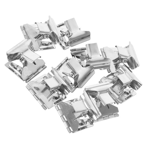 NUOBESTY 10 Stück Teiliges Metall Preisschildhalter aus Edelstahl Langlebige Etikettenhalter Clips für Bäckerei und Supermarkt Vielseitiger Pop Werbeclip für Preis und Werbeschilder im von NUOBESTY