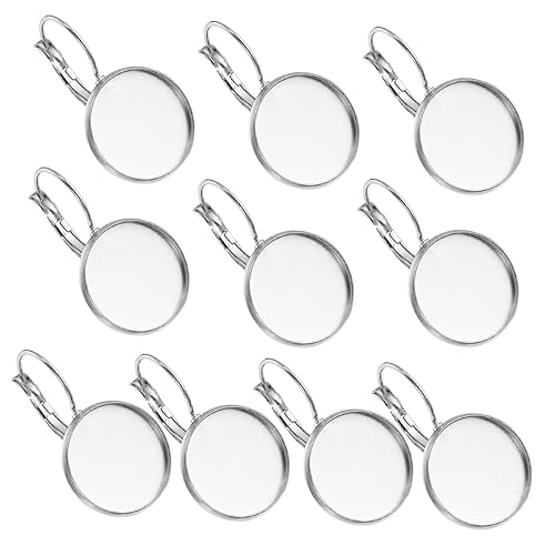 NUOBESTY 10 Stück Teiliges Ohrhaken mit Rundem Gemmengrund DIY Schmuckzubehör Langlebig für Ohrringgestaltung Frauen Mädchen NUOBESTY 10 Stück Teiliges Ohrhaken mit Rundem Gemmengrund DIY Schmuckzubehör Langlebig für Ohrringgestaltung Frauen Mädchen von NUOBESTY