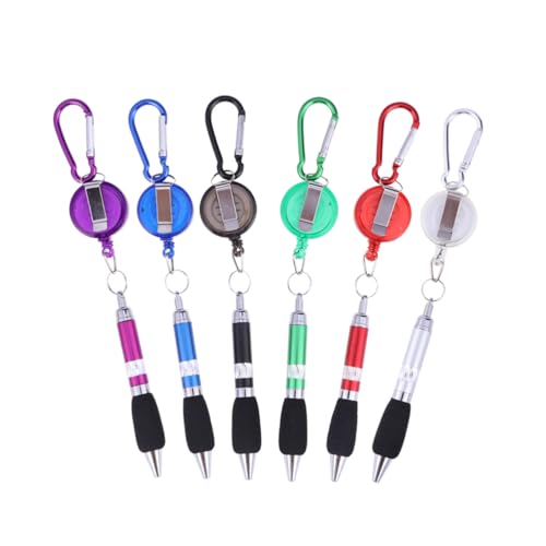 NUOBESTY 10 Stück Teiliges Retractable Reel Pen mit Gürtelclip und Karabiner Farblich Zufällig Kunststoff metall material Praktischer Kugelschreiber für Büro Party und Zufällige Farbe NUOBESTY 10 Stück Teiliges Retractable Reel Pen mit Gürtelclip und Karabiner Farblich Zufällig Kunststoff metall material Praktischer Kugelschreiber für Büro Party und Zufällige Farbe von NUOBESTY