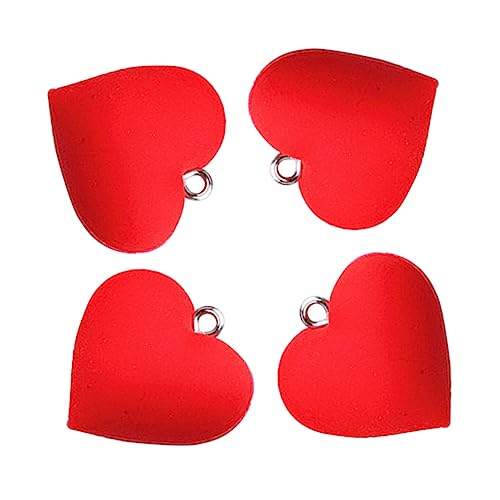 NUOBESTY 10 Stück Teiliges Rote Herz Ohrringe Anhänger Schmuck Zubehör Diy Material für Armbänder und Kreative Bastelprojekte von NUOBESTY