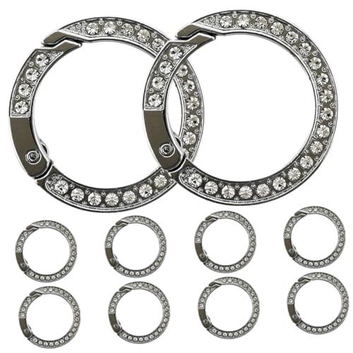 NUOBESTY 10 Stück Teiliges Runde Metallschlüsselringe für Schlüsselanhänger DIY Schlüsselhalter Ringe Robuste Schlüsselorganizer Vielseitig für Bastelprojekte und Schlüsselaufbewahrung von NUOBESTY