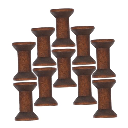 NUOBESTY 10 Stück Teiliges Rustikale Holz Thread Spulen Handgefertigt Natürliche Leere Bobbins für Diy Handwerk Nähen und Kreative Dekoration im Vintage Stil von NUOBESTY