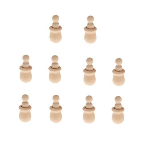 NUOBESTY 10 Stück Teiliges Unbehandelte Holzpuppen für Diy Bastelprojekte Holzfiguren zum Bemalen Kreative Dekoration für Hochzeiten und Feste für Handarbeiten und NUOBESTY 10 Stück Teiliges Unbehandelte Holzpuppen für Diy Bastelprojekte Holzfiguren zum Bemalen Kreative Dekoration für Hochzeiten und Feste für Handarbeiten und von NUOBESTY