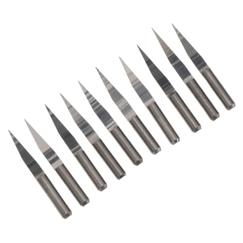 NUOBESTY 10 Stück Teiliges V-nut Cnc-gravierfräser Set aus Wolframstahl mit Scharfem V-form Schneidkopf Präzise Flache Enden für Holzwerkstoff Acrylgravur Verschleißfest und Hitzeresistent NUOBESTY 10 Stück Teiliges V-nut Cnc-gravierfräser Set aus Wolframstahl mit Scharfem V-form Schneidkopf Präzise Flache Enden für Holzwerkstoff Acrylgravur Verschleißfest und Hitzeresistent von NUOBESTY
