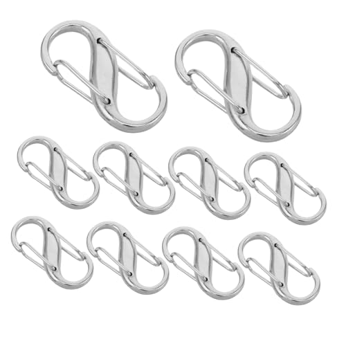 NUOBESTY 10 Stück Teiliges Verstellbare Metallkette Schnalle aus Robustem Zinklegierung für Umhängetaschen Schultergurt Ersatz Vielseitig Einsetzbar für Taschenreparatur und DIY Zubehör von NUOBESTY