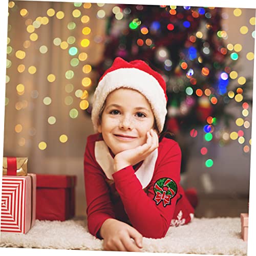 NUOBESTY 10 Stück Teiliges Weihnachts Aufnäher zum Aufbügeln Bestickte Pailletten Patches mit Festlichen Motiven Bunte Applikationen für Kleidung Jeans Hüte und DIY Textilien von NUOBESTY